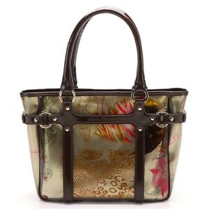 Salvatore Ferragamo Fiera Carnival Tote in Clear Vinyl and Patent Leather